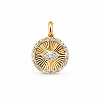 Solarium Eye Guilloché Pendant