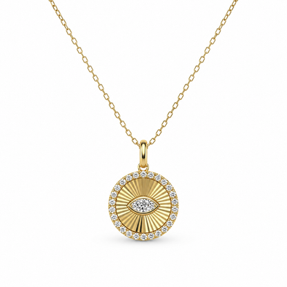 Solarium Eye Guilloché Pendant