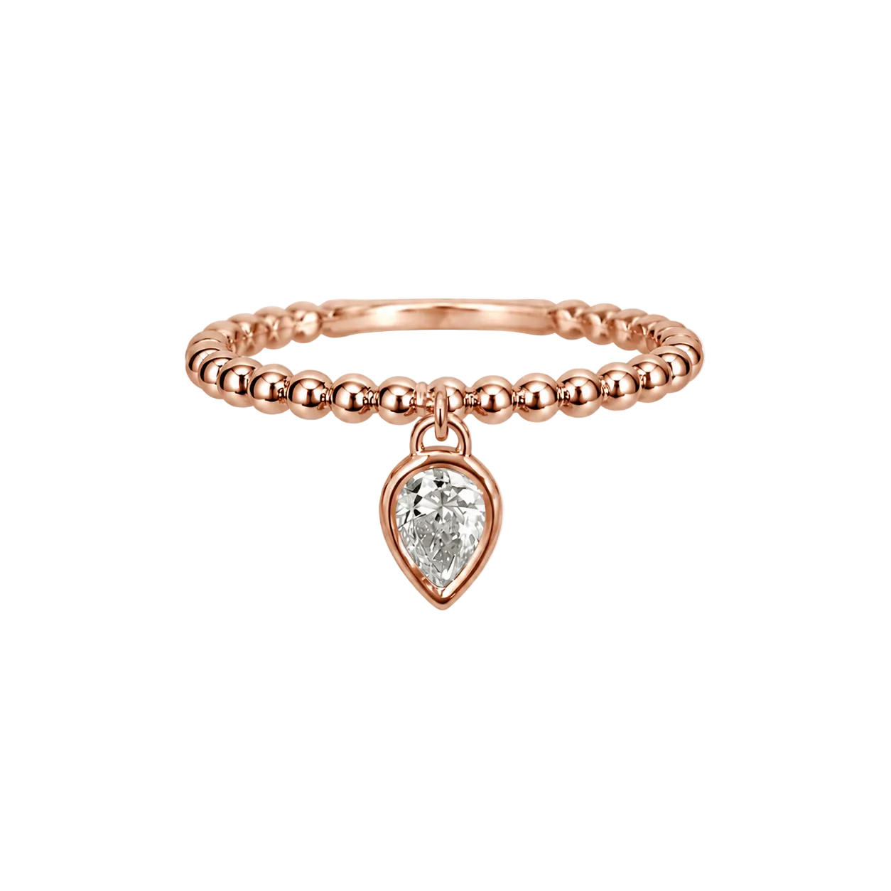Beaded Teardrop Ring