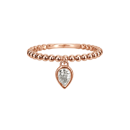 Beaded Teardrop Ring