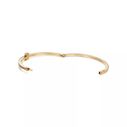 Diamond Hinged Wire Bangle
