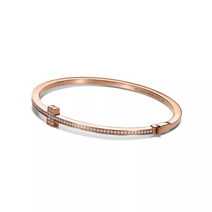 Diamond Hinged Wire Bangle