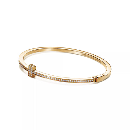 Diamond Hinged Wire Bangle