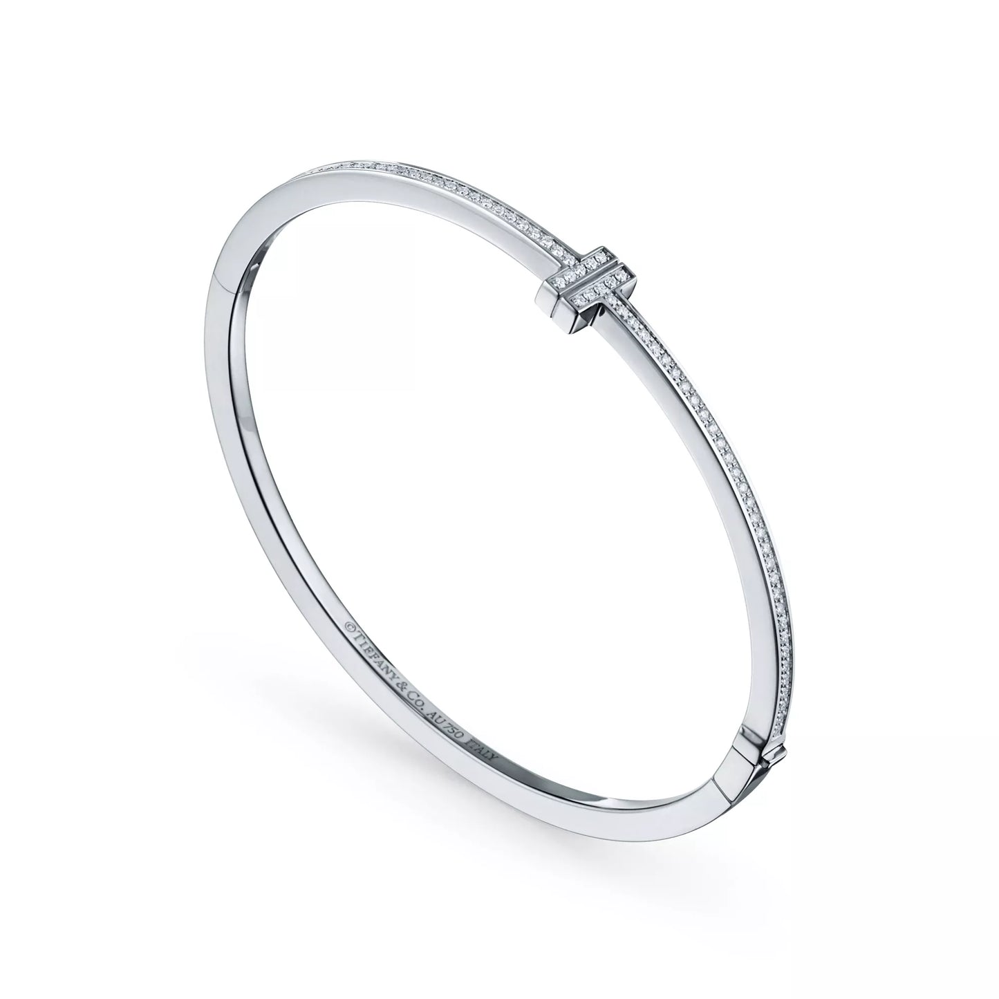 Diamond Hinged Wire Bangle