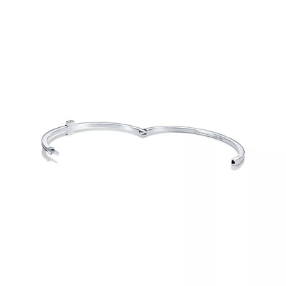 Diamond Hinged Wire Bangle