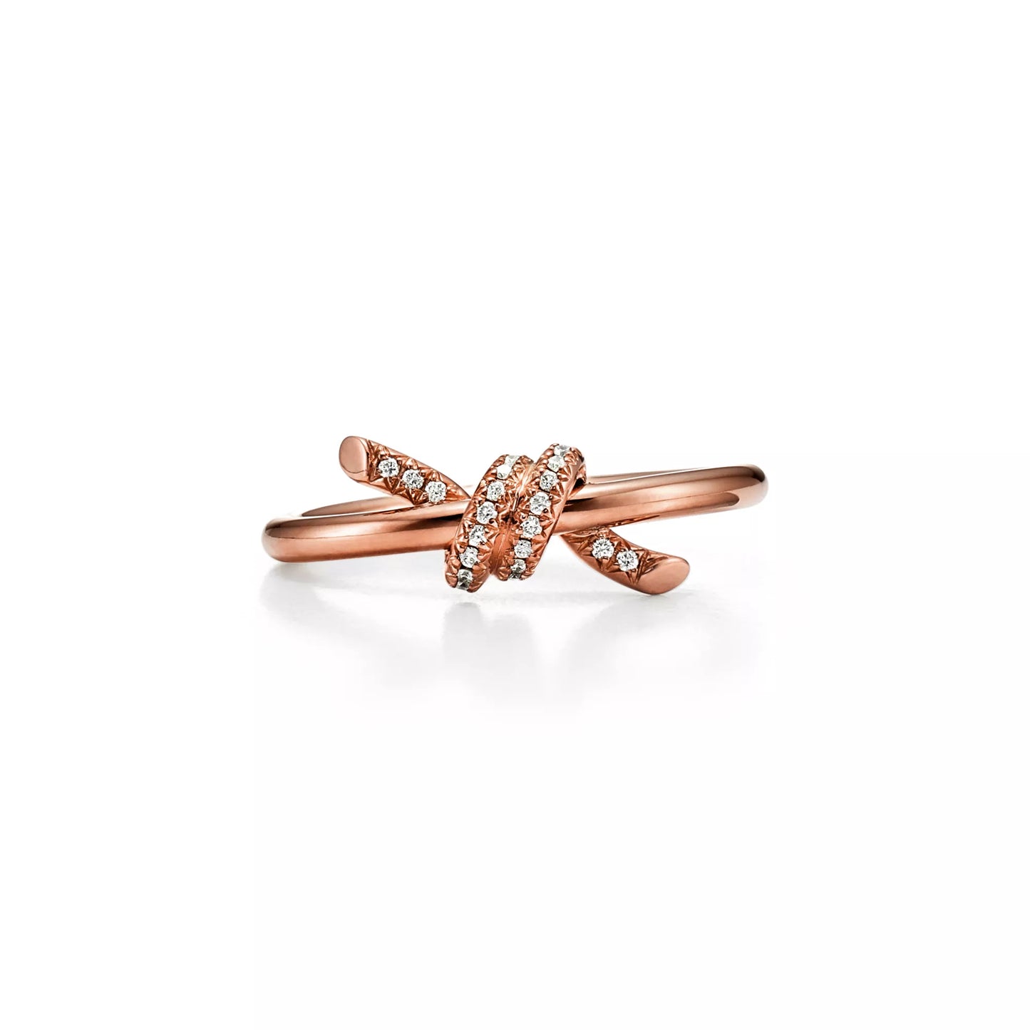 Knot Ring with Diamonds