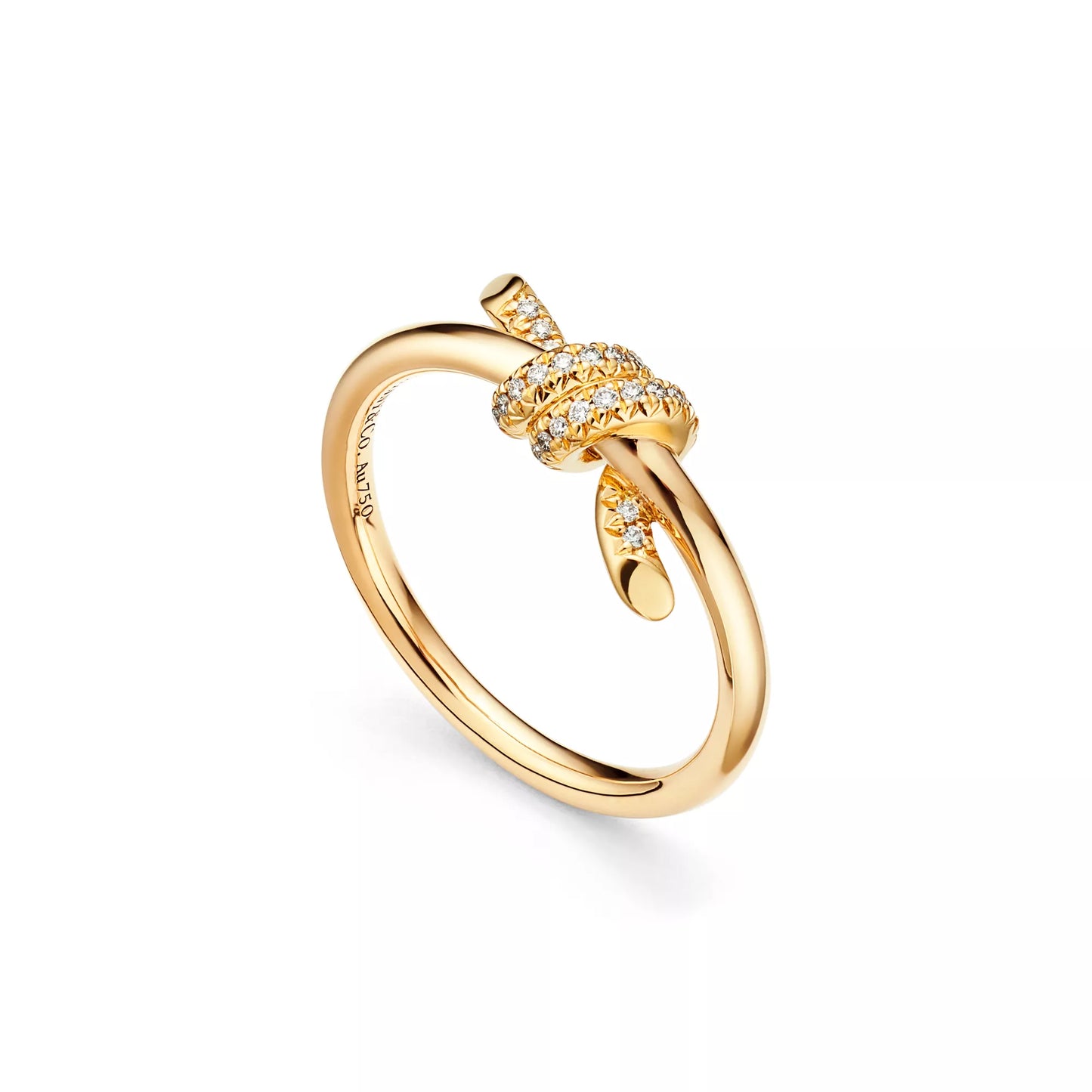 Knot Ring with Diamonds