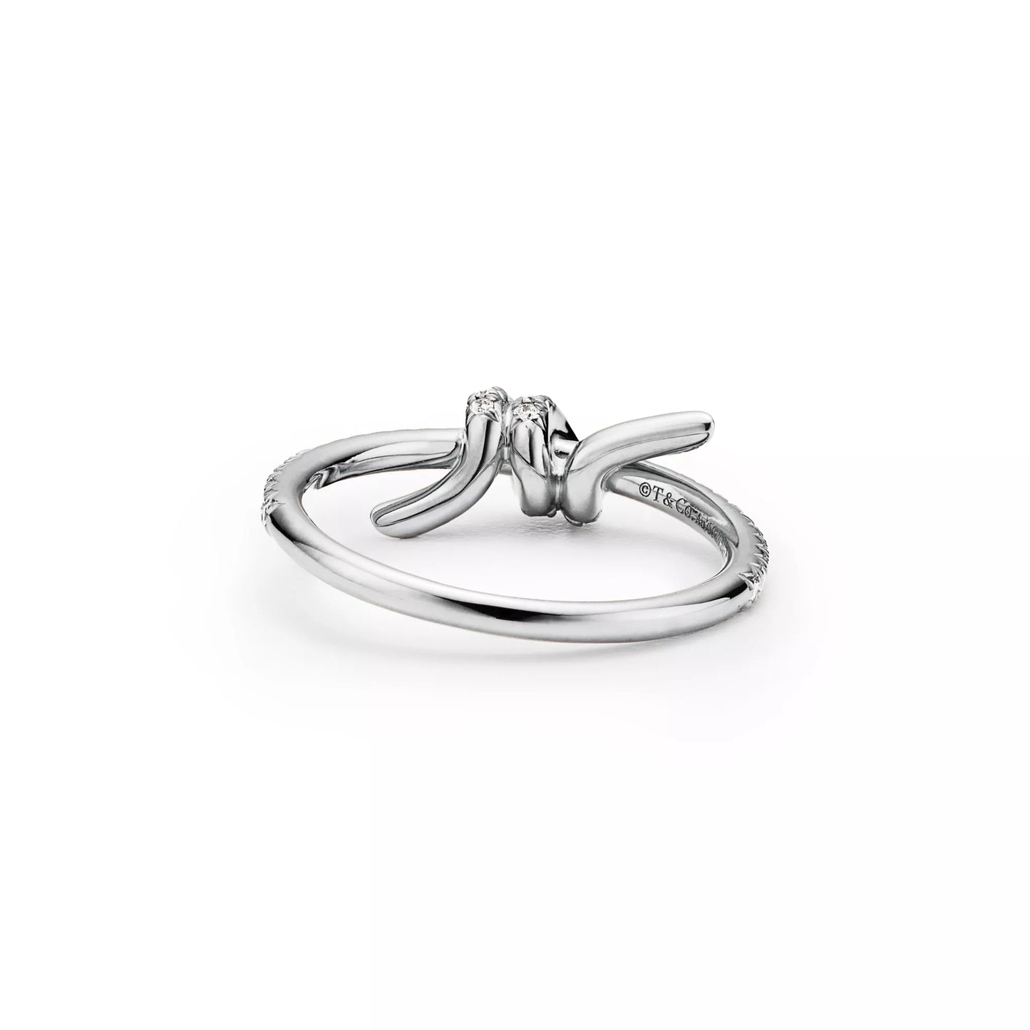 Knot Ring with Pave Diamonds