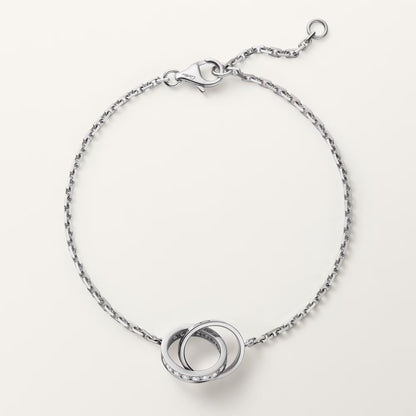 Love Bracelet on Chain Half Paved