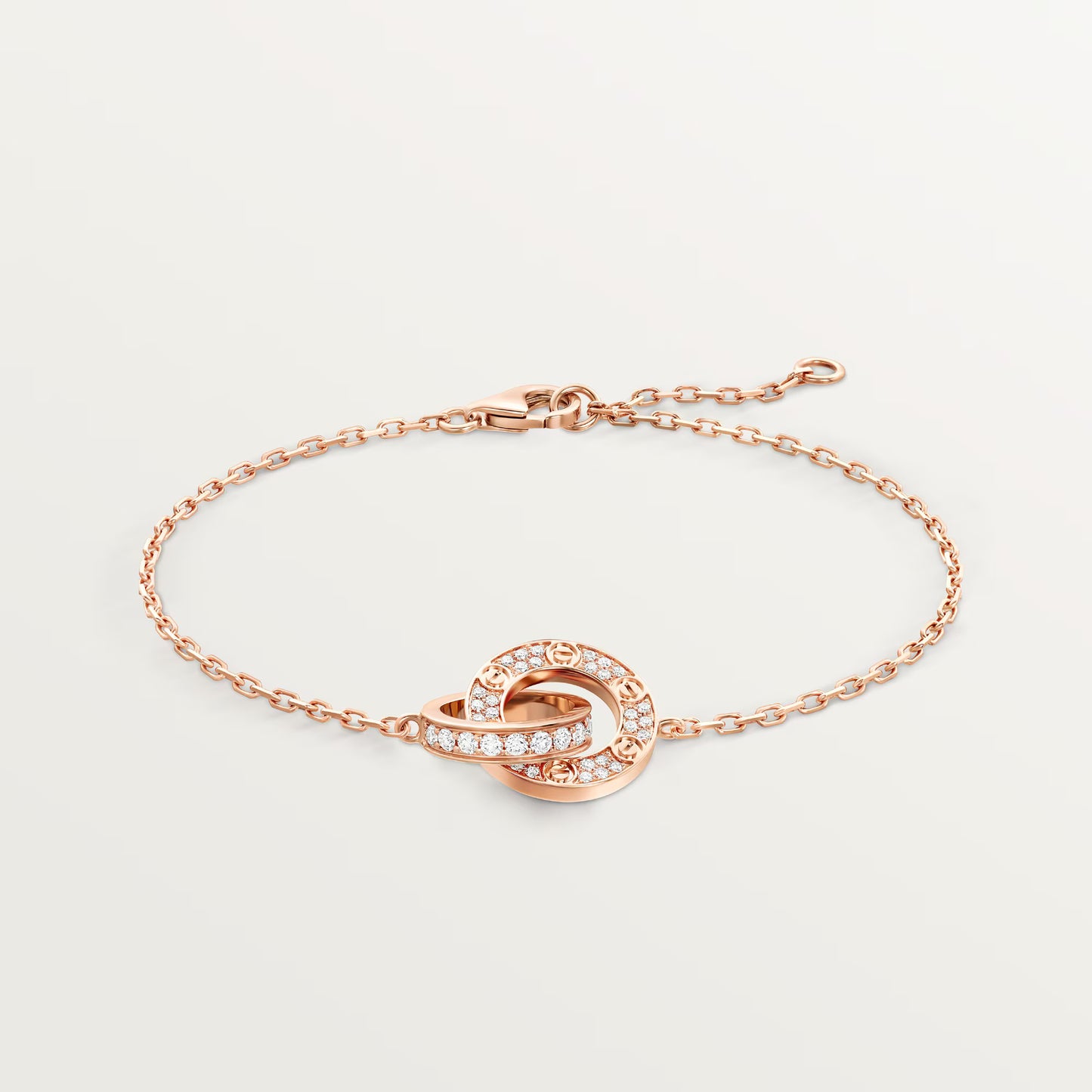 Love Bracelet on Chain Paved