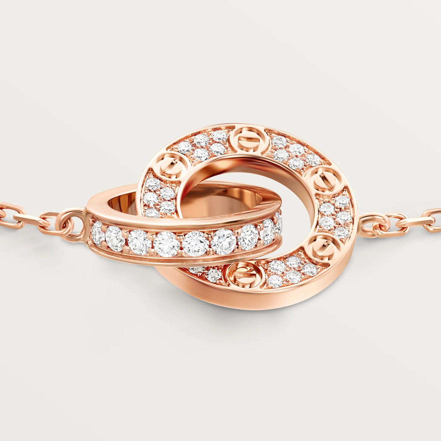 Love Bracelet on Chain Paved