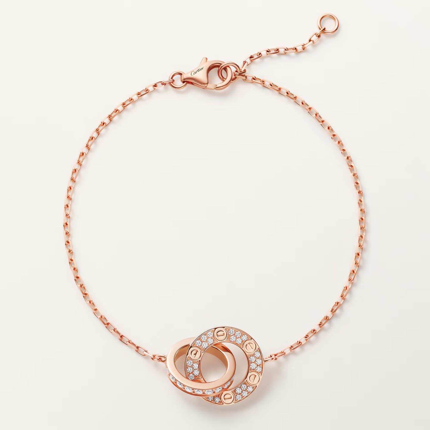 Love Bracelet on Chain Paved