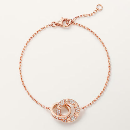 Love Bracelet on Chain Paved