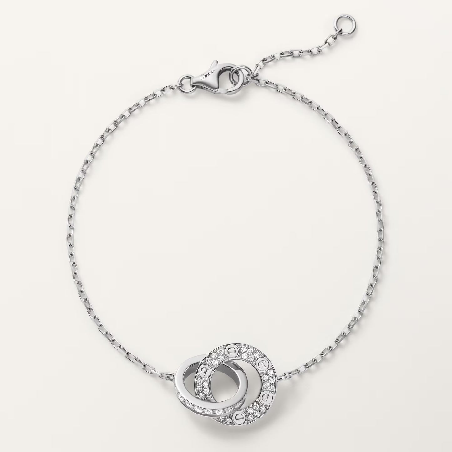 Love Bracelet on Chain Paved