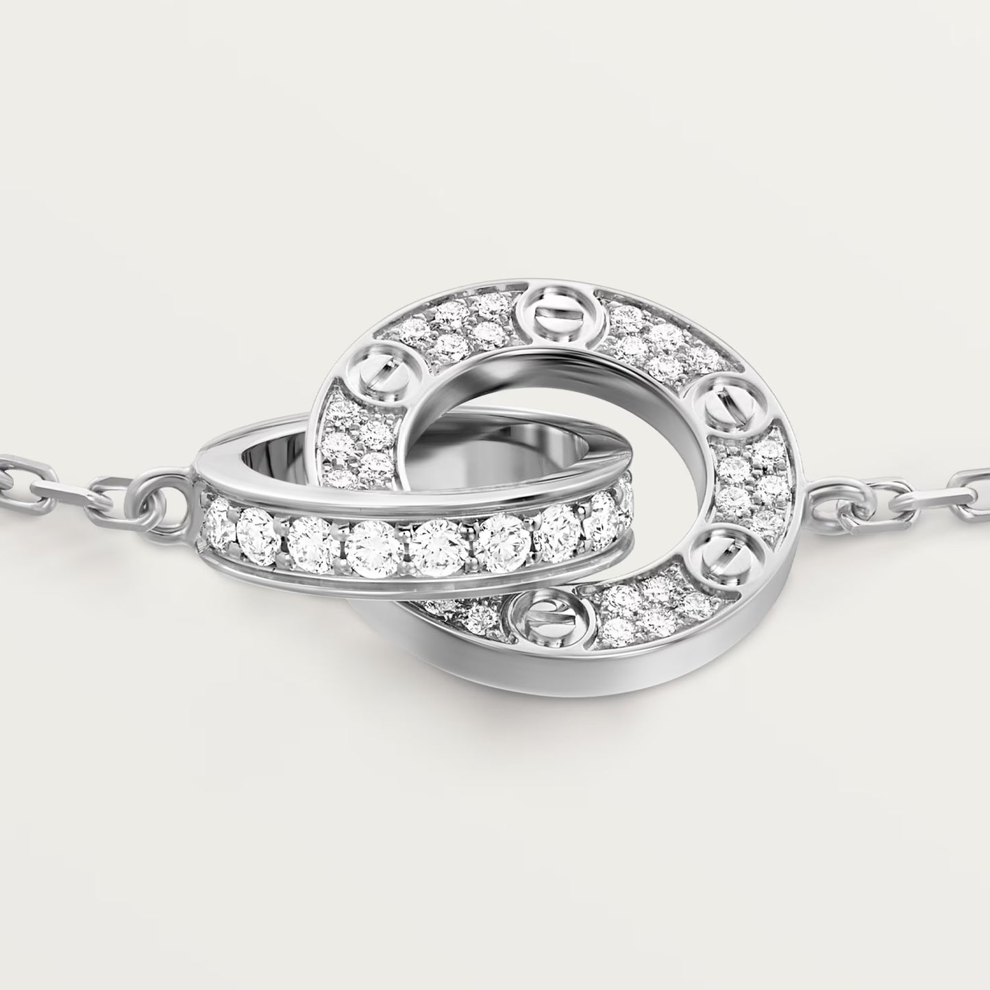 Love Bracelet on Chain Paved