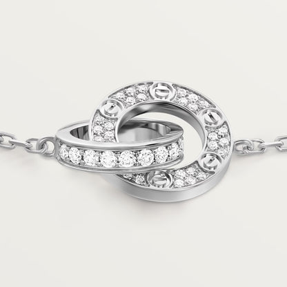 Love Bracelet on Chain Paved