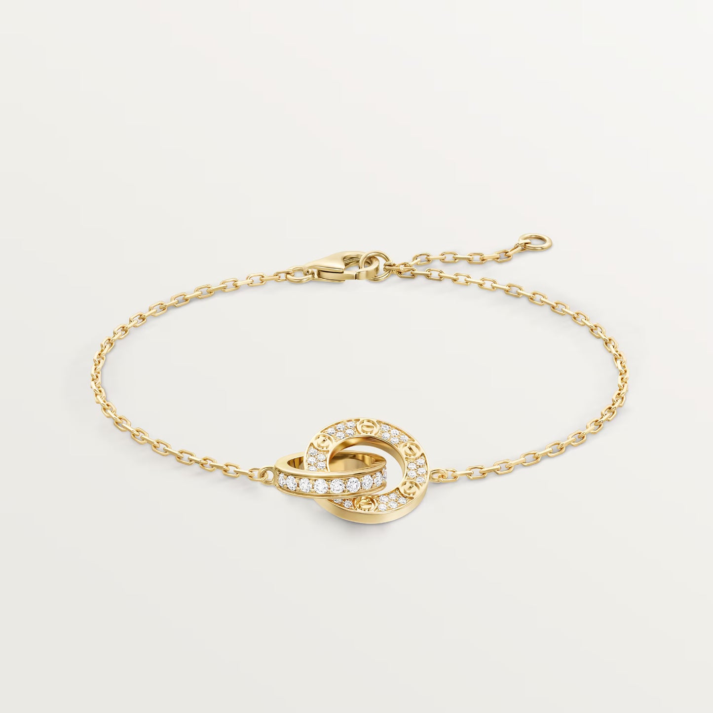 Love Bracelet on Chain Paved