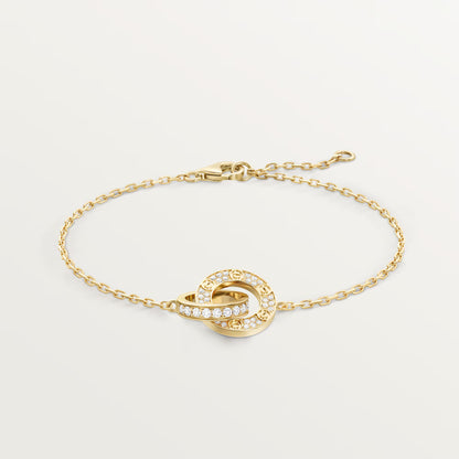 Love Bracelet on Chain Paved