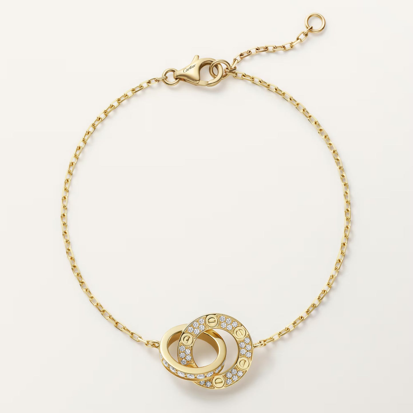 Love Bracelet on Chain Paved