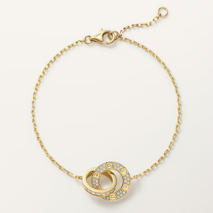 Love Bracelet on Chain Paved
