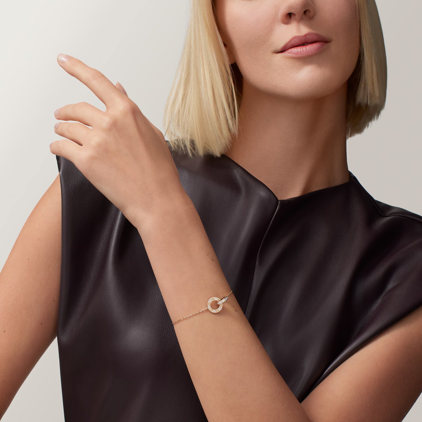 Love Bracelet on Chain Paved
