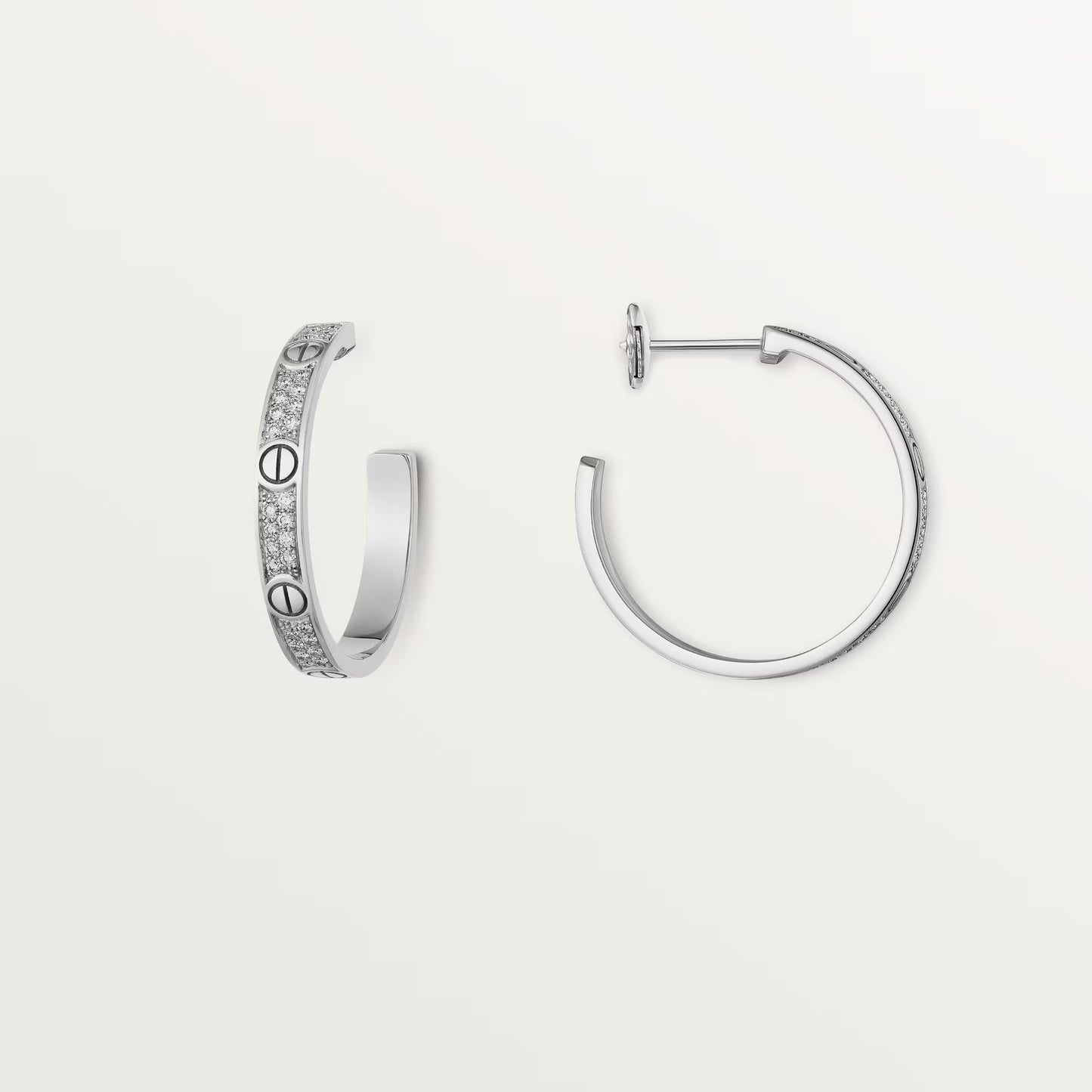 Love Hoops Earrings Medium Paved
