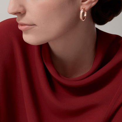 Love Hoops Earrings Medium Paved
