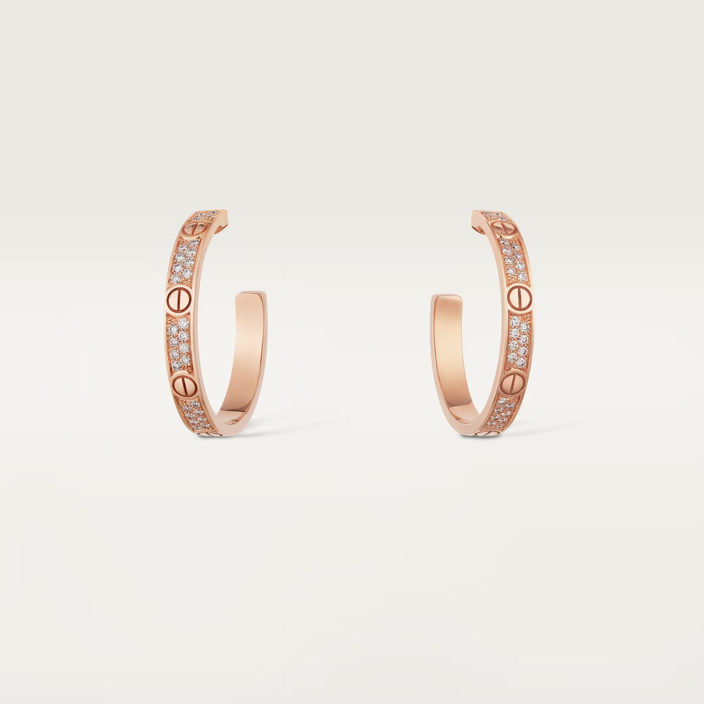 Love Hoops Earrings Medium Paved