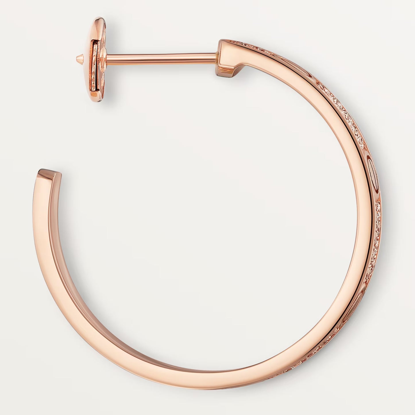 Love Hoops Earrings Medium Paved