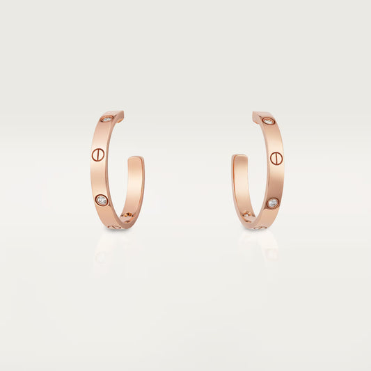 Love Hoops Medium 6 Diamonds