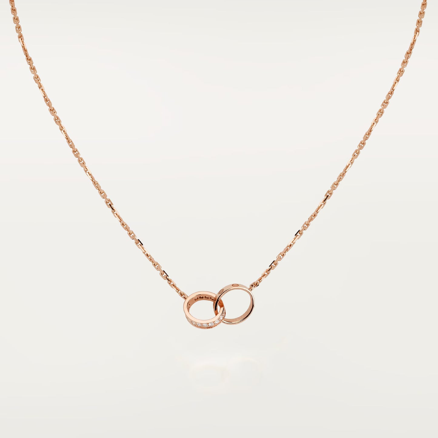 Love Pendant Half Paved