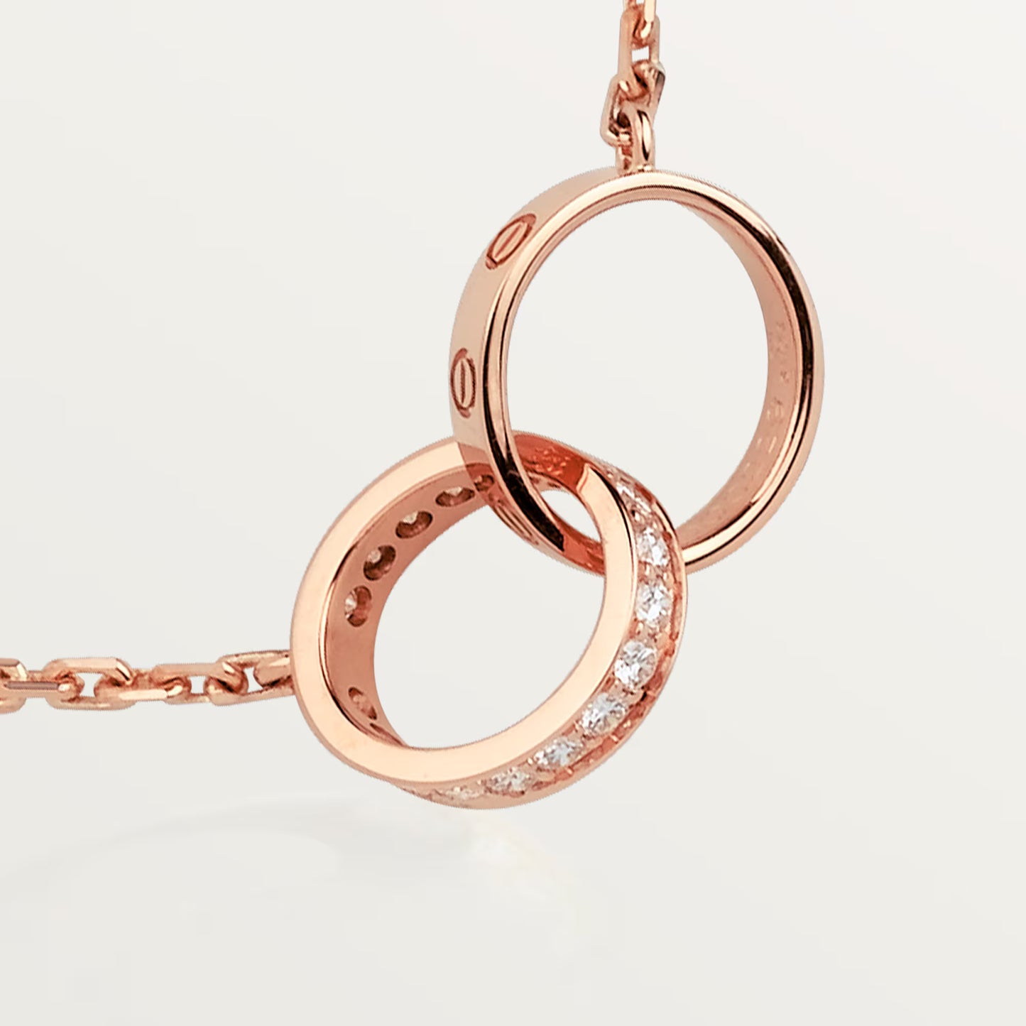 Love Pendant Half Paved