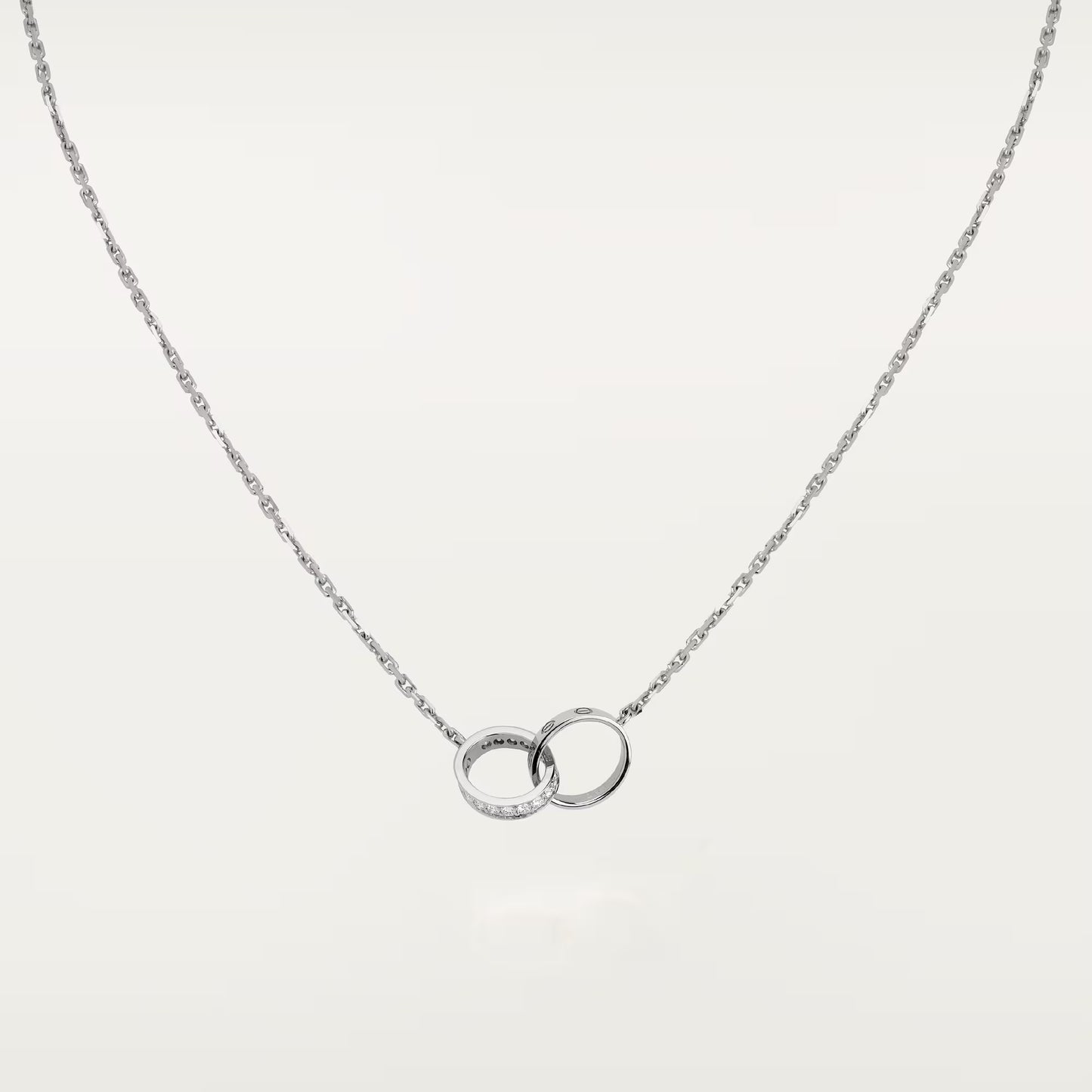 Love Pendant Half Paved