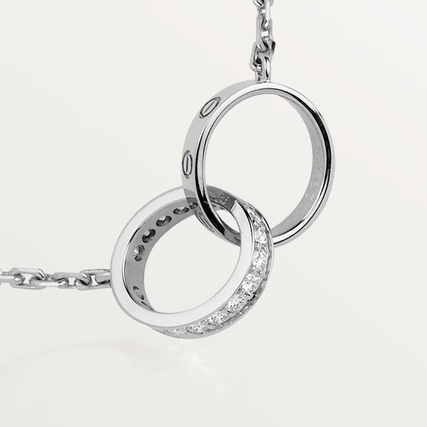 Love Pendant Half Paved