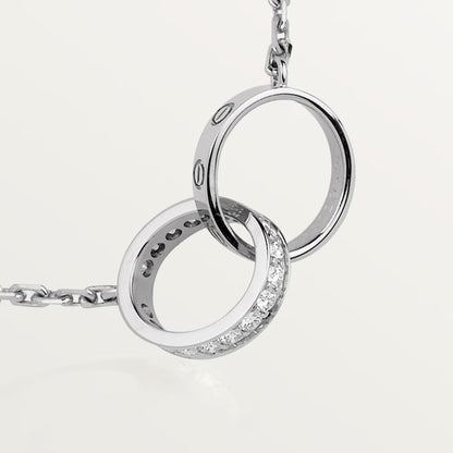 Love Pendant Half Paved