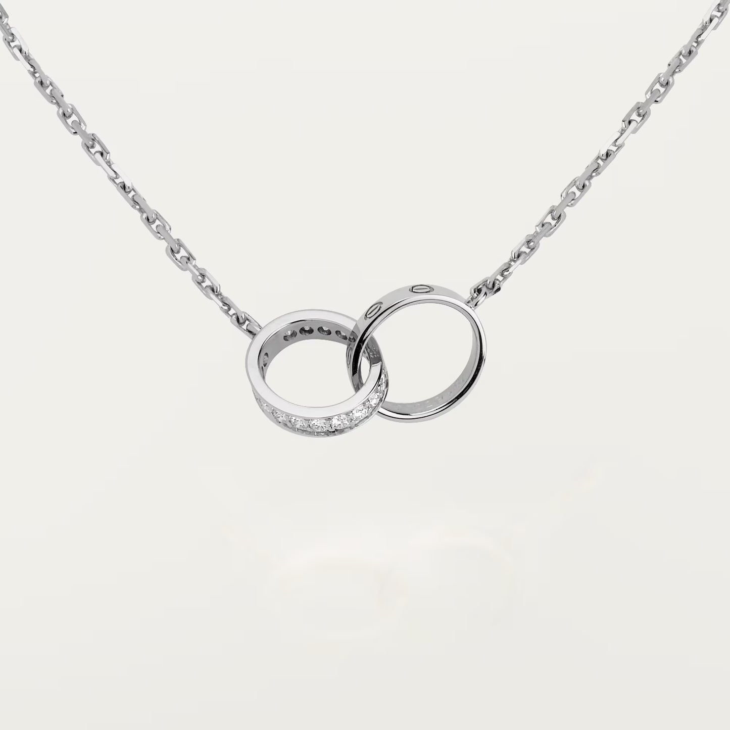 Love Pendant Half Paved