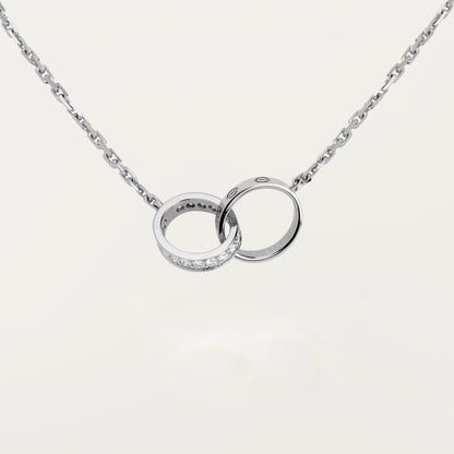 Love Pendant Half Paved