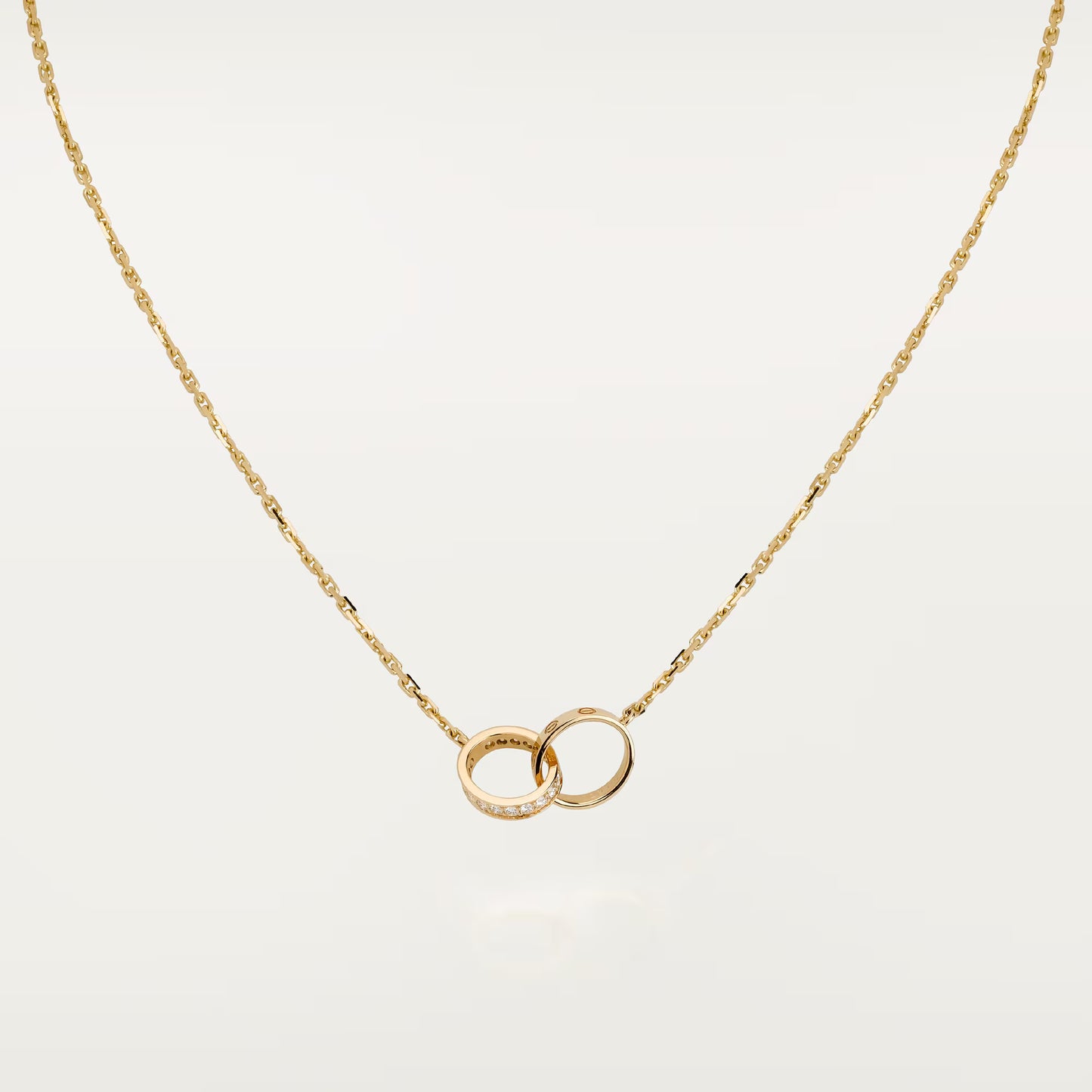 Love Pendant Half Paved
