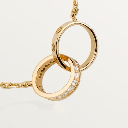 Love Pendant Half Paved