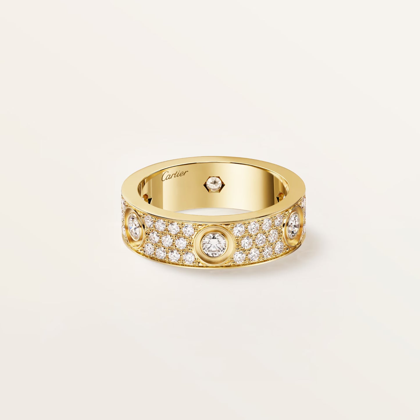 Love Ring Classic Paved 6 Diamonds