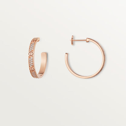 Love Hoops Earrings Medium Paved