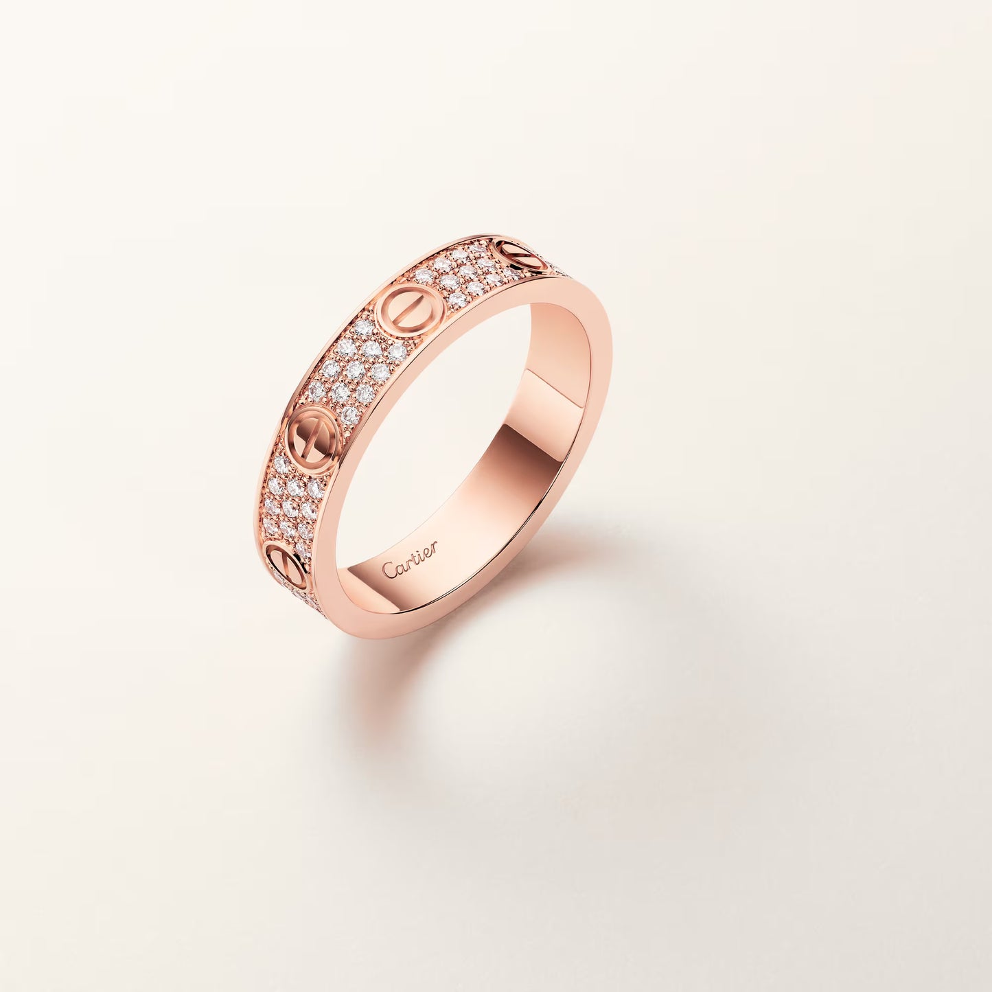 Love Ring Small Paved