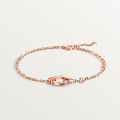 Love Bracelet on Chain 2 Diamonds