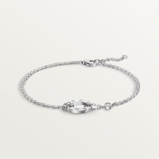 Love Bracelet on Chain 2 Diamonds