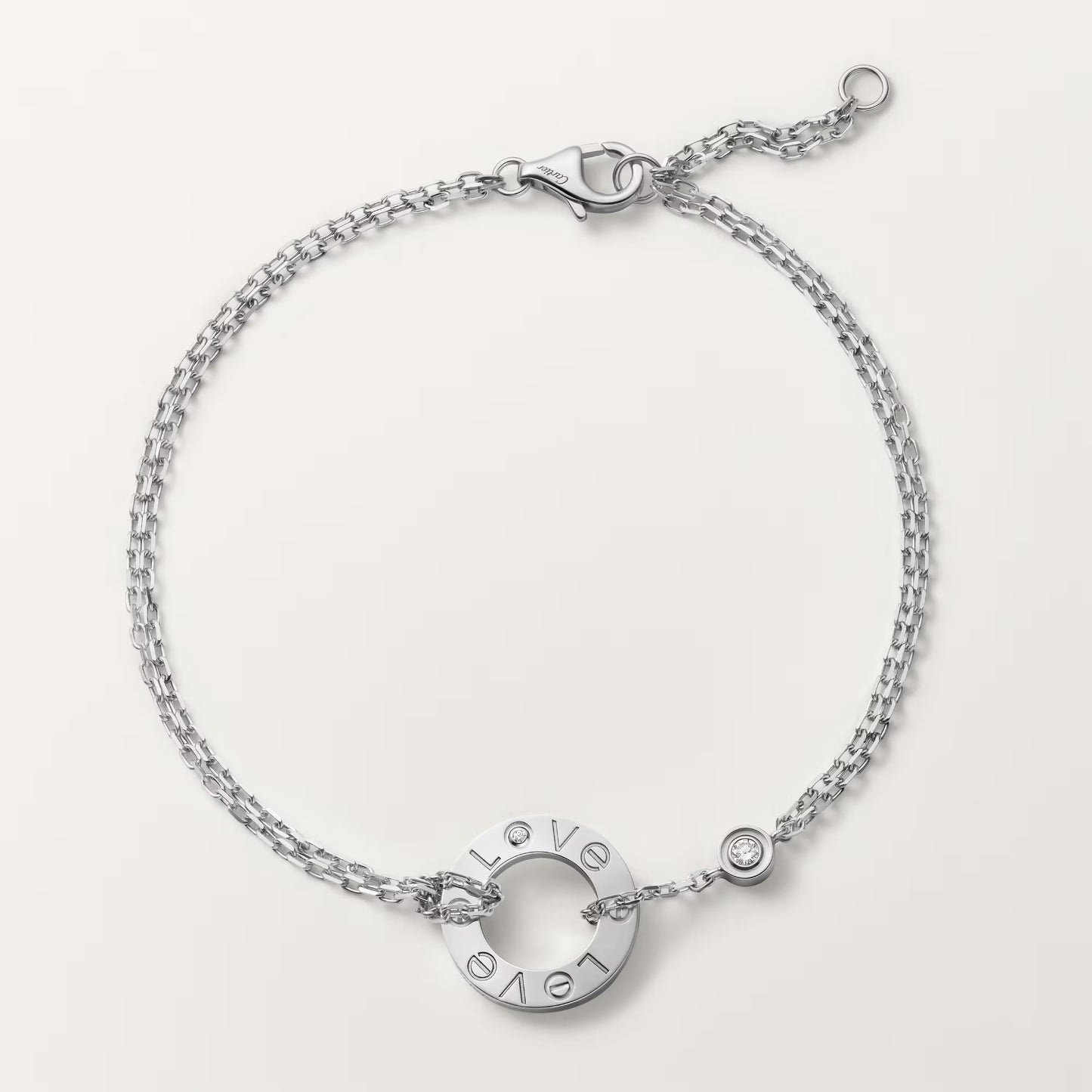 Love Bracelet on Chain 2 Diamonds