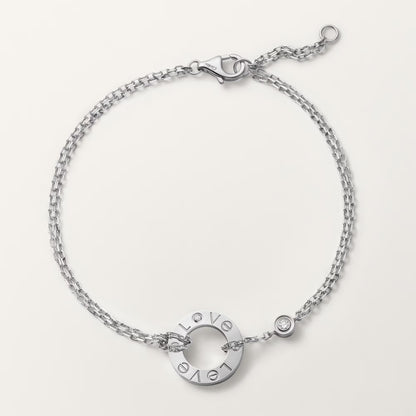 Love Bracelet on Chain 2 Diamonds