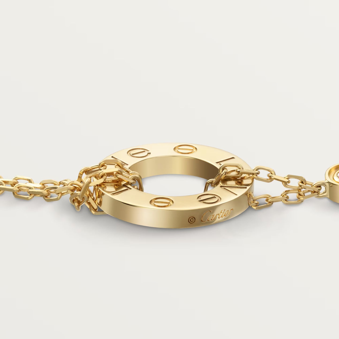 Love Bracelet on Chain 2 Diamonds