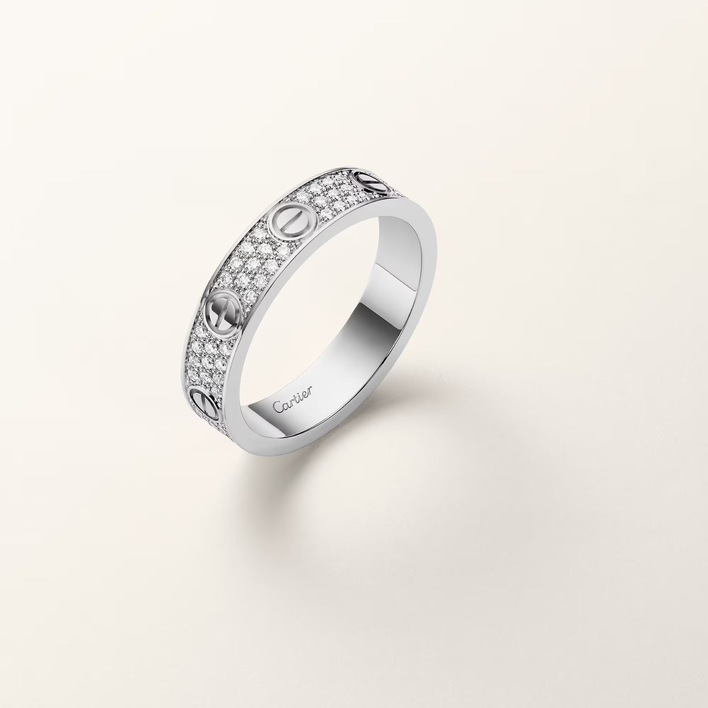 Love Ring Small Paved