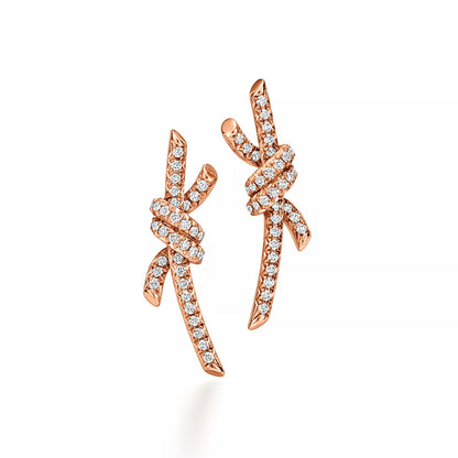 Earrings with Pave Diamonds