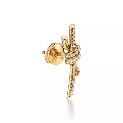 Earrings with Pave Diamonds